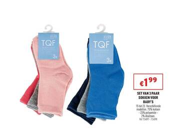 Trafic Set Van 3 Paar Sokken Voor Babys aanbieding