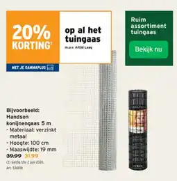 GAMMA Handson konijnengaas 5 m aanbieding