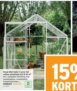 GAMMA Royal Well Kate V serre full option aluminium wit 8,33 m² aanbieding