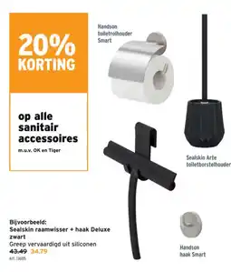 GAMMA Sealskin raamwisser + haak deluxe zwart aanbieding