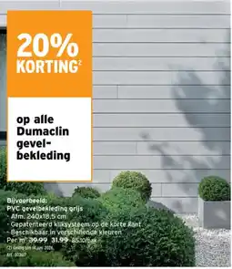GAMMA PVC gevelbekleding grijs aanbieding