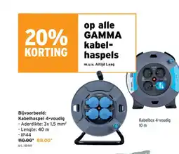 GAMMA Kabelhaspel 4-voudig aanbieding