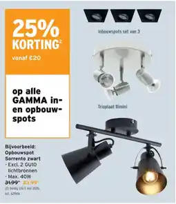 GAMMA Op allen gamma in- en opbouw- spots aanbieding