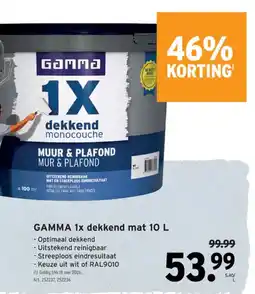 GAMMA Gamma 1x dekkend mat 10 l aanbieding