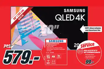 MediaMarkt Samsung QE50Q64TASXXN 50" QLED 4K Smart TV aanbieding