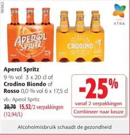 Colruyt Aperol Spritz of Crodino Biondo of Rosso aanbieding