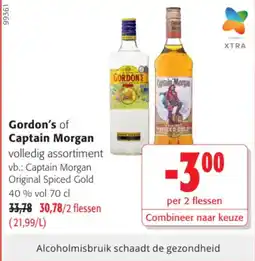 Colruyt Gordon's of Captain Morgan aanbieding