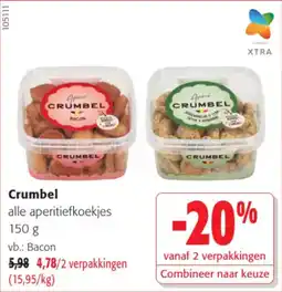 Colruyt Crumbel alle Aperitiefkoekjes aanbieding