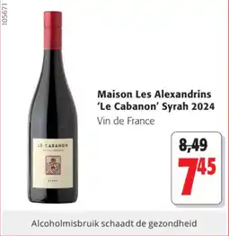 Colruyt Maison Les Alexandrins 'Le Cabanon' Syrah 2024 aanbieding