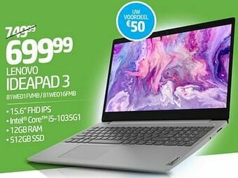 VCD Lenovo ideapad3 aanbieding