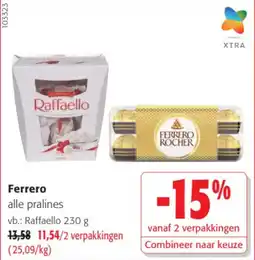 Colruyt Ferrero alle Pralines aanbieding