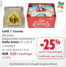 Colruyt Leffe of Corona of Stella Artois aanbieding