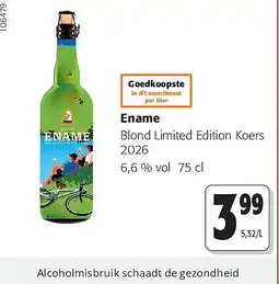 Colruyt Ename Blond Limited Edition Koers 2026 aanbieding