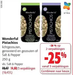 Colruyt Wonderful Pistachios Salt & Pepper aanbieding