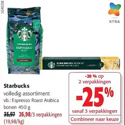 Colruyt Starbucks Espresso Roast Arabica bonen 450 g aanbieding