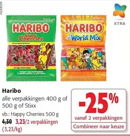 Colruyt Haribo Happy Cherries 500 g aanbieding