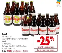 Colruyt Duvel Tripel Hop Citra sterk blond bier 9,5 % vol 6 x 33 cl aanbieding