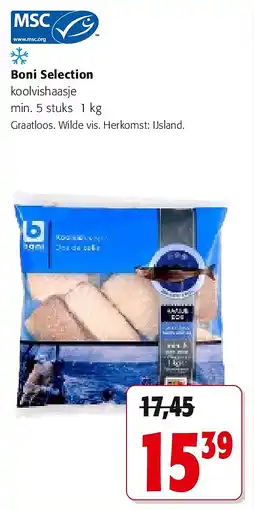 Colruyt Boni Selection koolvishaasje min. 5 stuks 1 kg Graatloos. Wilde vis. Her aanbieding
