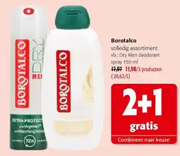 Colruyt Borotalco Dry Men deodorant spray 150 ml aanbieding
