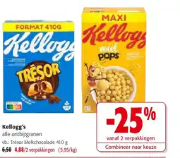 Colruyt Kellogg’s Trésor Melkchocolade 410 g aanbieding