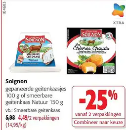 Colruyt Soignon Smeerbare geitenkaas aanbieding