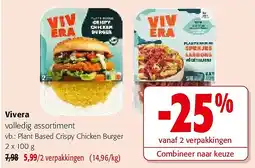 Colruyt Vivera Plant Based Crispy Chicken Burger 2 x 100 g aanbieding