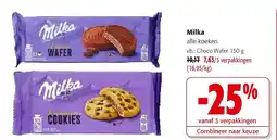 Colruyt Milka Choco Wafer 150 g aanbieding