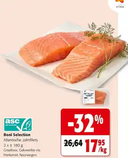 Colruyt Boni Selection Atlantische zalmfilets 2 x ± 180 g aanbieding