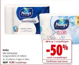 Colruyt Nalys Excellence 5 lagen 8 rollen aanbieding