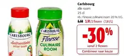 Colruyt Carlsbourg Finesse culinaire room 20 % V.G aanbieding