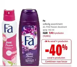 Colruyt Fa Pink Passion deodorant spray 150 ml aanbieding