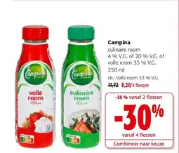 Colruyt Campina Volle room 33 % V.G aanbieding