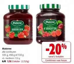 Colruyt Materne Aardbeien 720 g aanbieding