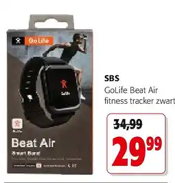 Colruyt SBS GoLife Beat Air fitness tracker zwart aanbieding