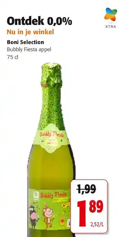 Colruyt Boni Selection Bubbly Fiesta appel 75 cl aanbieding