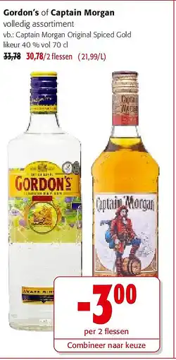 Colruyt Captain Morgan Original Spiced Gold likeur 40 % vol 70 cl aanbieding