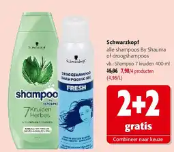 Colruyt Schwarzkopf Shampoo 7 kruiden 400 ml aanbieding