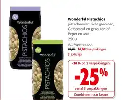 Colruyt Wonderful Pistachios Peper en zout aanbieding