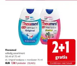 Colruyt Theramed Original tandpasta + mondwater 75 ml aanbieding