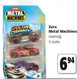 Colruyt Zuru Metal Machines voertuig 3 stuks aanbieding