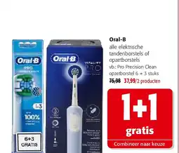 Colruyt Oral-B Pro Precision Clean opzetborstel 6 + 3 stuks aanbieding