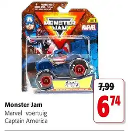 Colruyt Monster Jam Marvel voertuig Captain America aanbieding