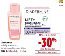 Colruyt Diadermine Milde nagellakremover 125 ml aanbieding