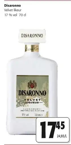 Colruyt Disaronno Velvet likeur 17 % vol 70 cl aanbieding