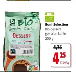 Colruyt Boni Selection Bio dessert gemalen koffie 250 g aanbieding