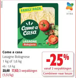 Colruyt Come a Casa Lasagne Bolognese aanbieding