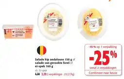 Colruyt Salade kip andalouse of Salade van gerookte forel of ei-spek aanbieding