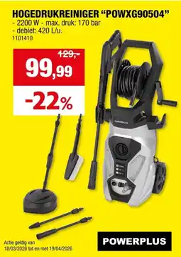 Hubo Hogedrukreiniger "POWXG90504" aanbieding