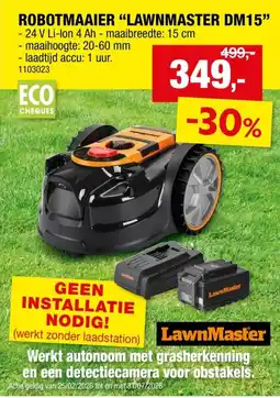 Hubo Robotmaaier Lawnmaster DM15 aanbieding