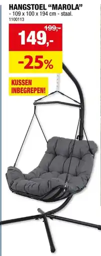 Hubo Hangstoel Marola aanbieding